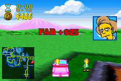The Simpsons Road Rage screenshot 4 for GameBoy Advance